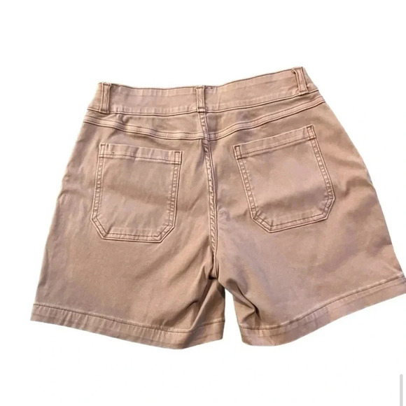 Spanx 6" tummy control stretch casual twill mauve pull on shorts NWT - Picture 8 of 9